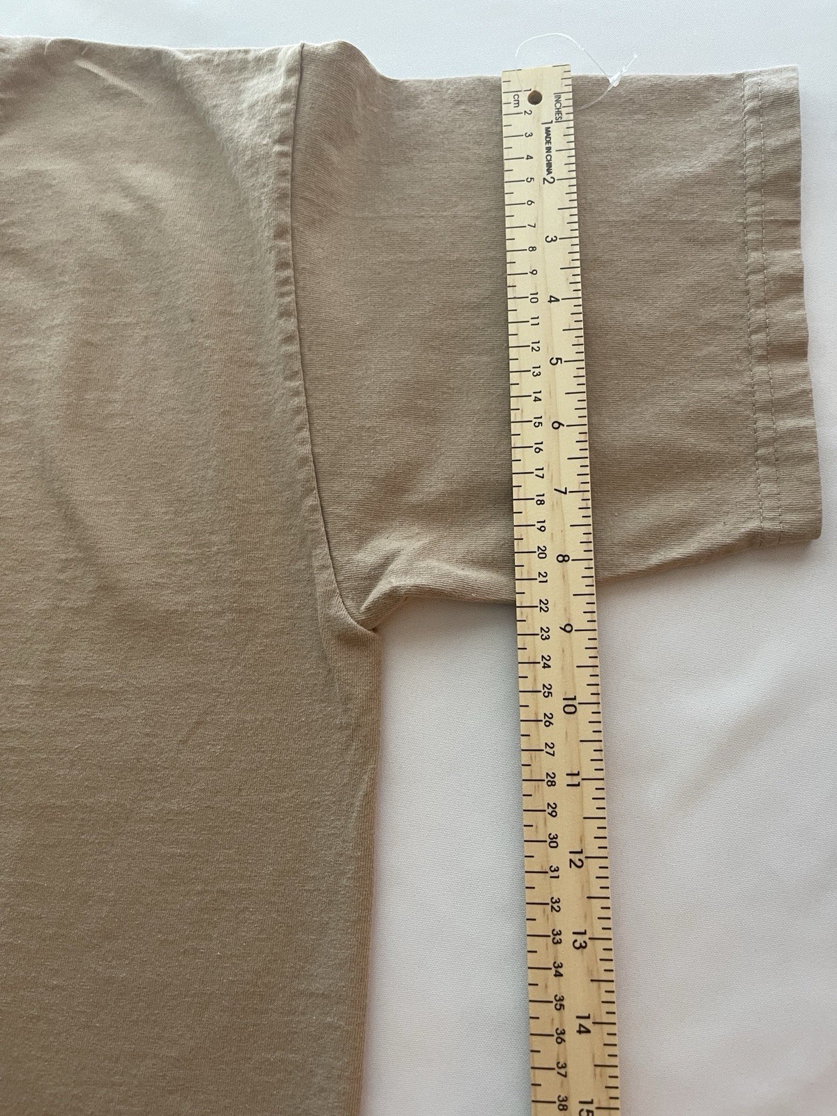 Pro Club Men's Heavyweight T-Shirt Crew Neck Short Sleeve Cotton Knit Beige L gallery