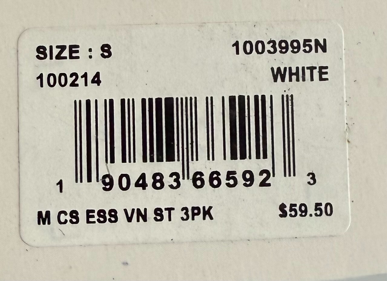 Tommy John 1003995N V-Neck 3 Pk Cool Cotton Stretch White Shirt (New in Box) gallery
