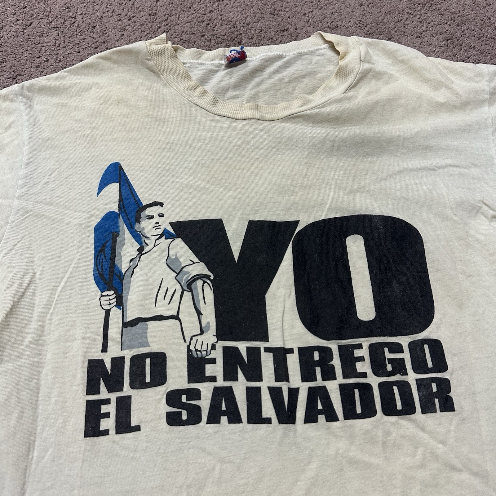 Vintage No Entrego El Salvador Political Shirt 1990’s Salvadoran Propaganda RARE gallery