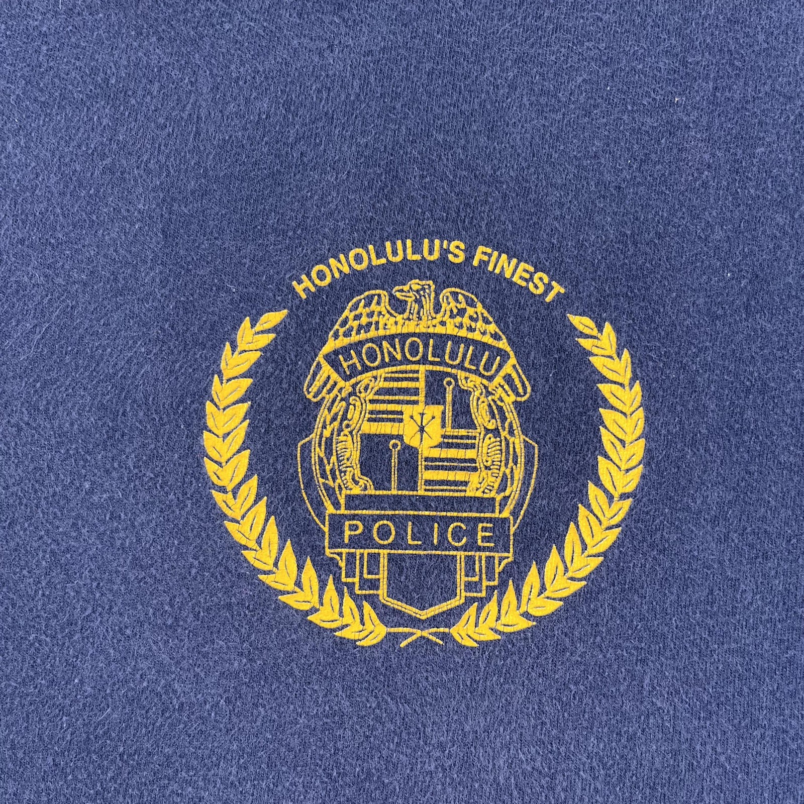 Vintage Honolulu Police Dept T-Shirt Mens Large Blue Hanes Hawaii Five-O USA 90s gallery