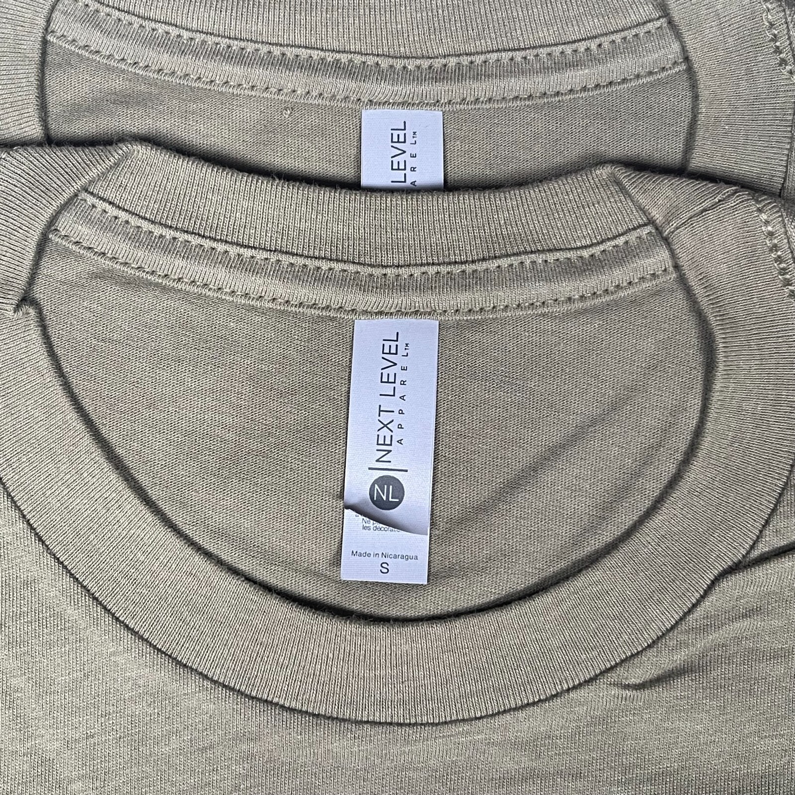 Lot of 3 Next Level Unisex Premium Army TShirts Plain Super Soft US Size S gallery