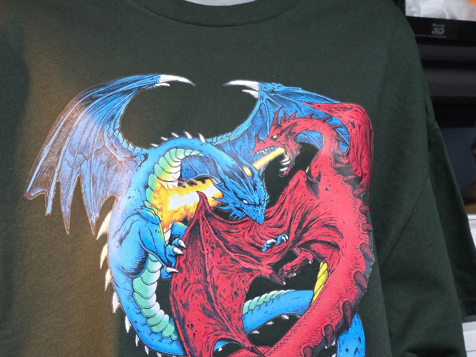 Fantasy Dragons X-Large Forest Green T-Shirt gallery