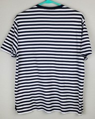 Murano Liquid Luxury Men’s Large Black White Striped Pocket T-Shirt 100% Cotton
