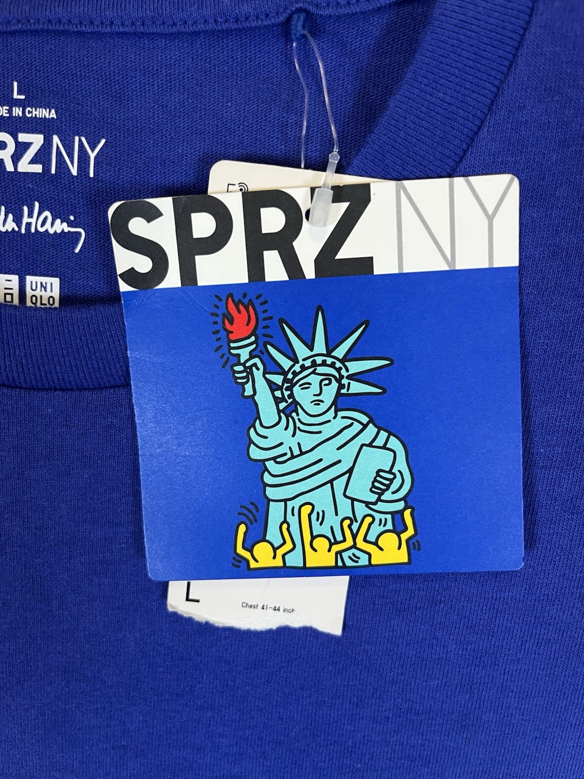 SPRZ NY Keith Haring UNIQLO Graphic Tshirt Blue US size L New York gallery