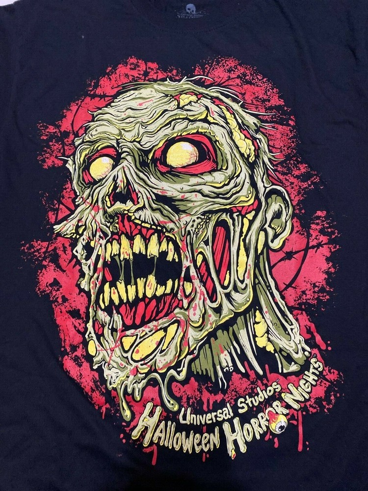 Universal Orlando Universal’s Men’s Shirt Sz LARGE Halloween Horror Nights 2017