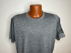Men’s Adidas ClimaLite Running S/S Athletic T-Shirt Large L – Gray – Polyester