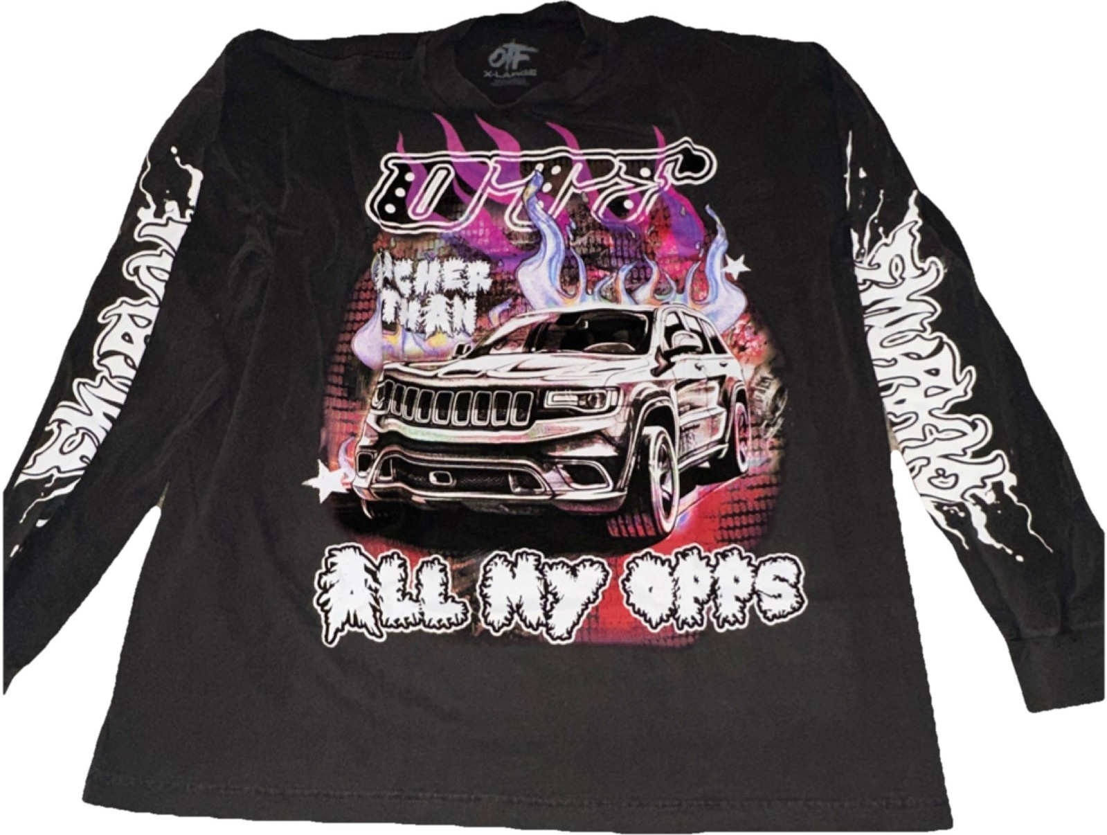 OTF Richer Than My Opps Graphic Black Men’s Crew Neck Cotton T-Shirt XL