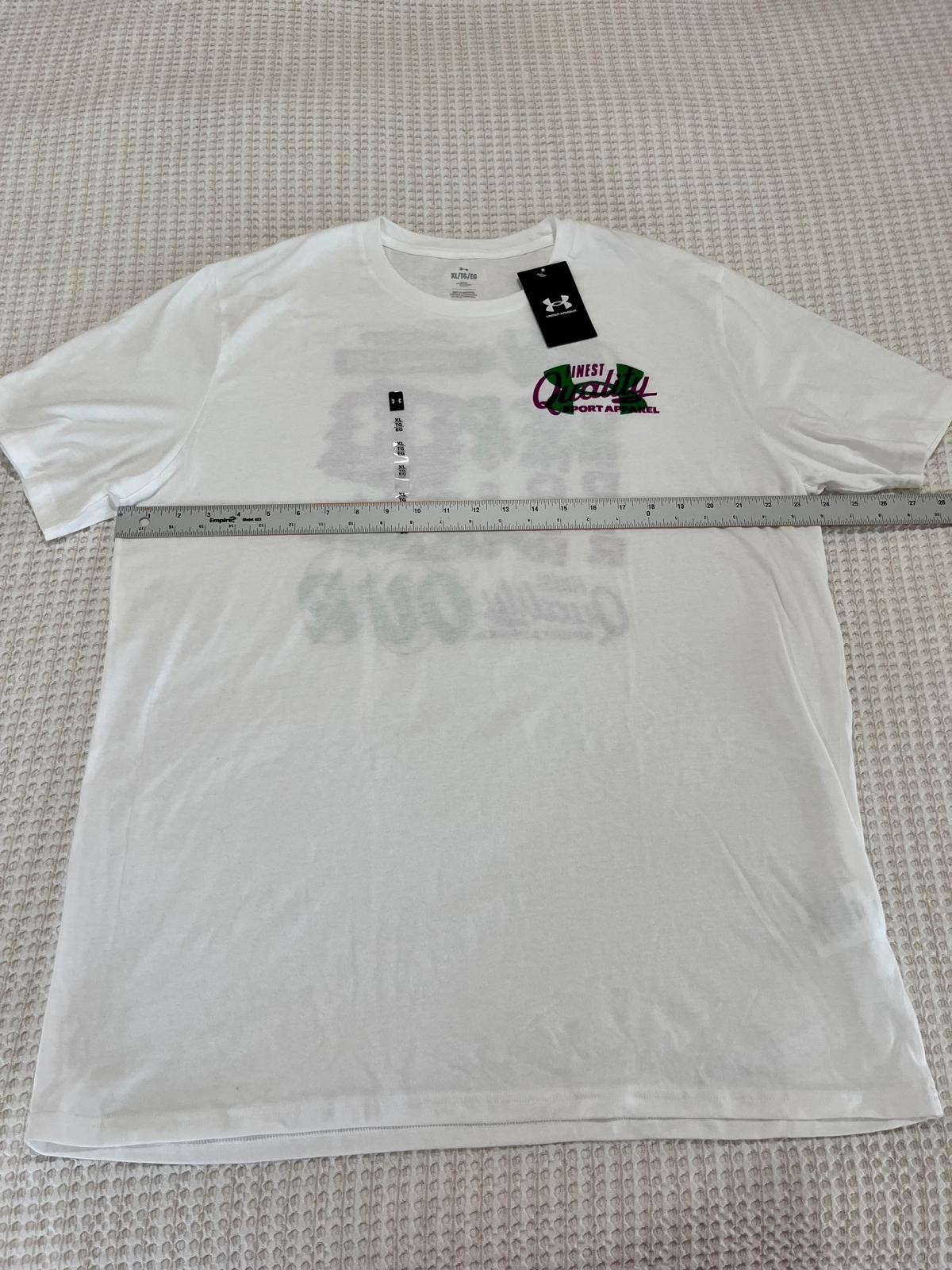 Under Armour Men's Extra Large XL Vintage Type T-Shirt White Loose NWT gallery