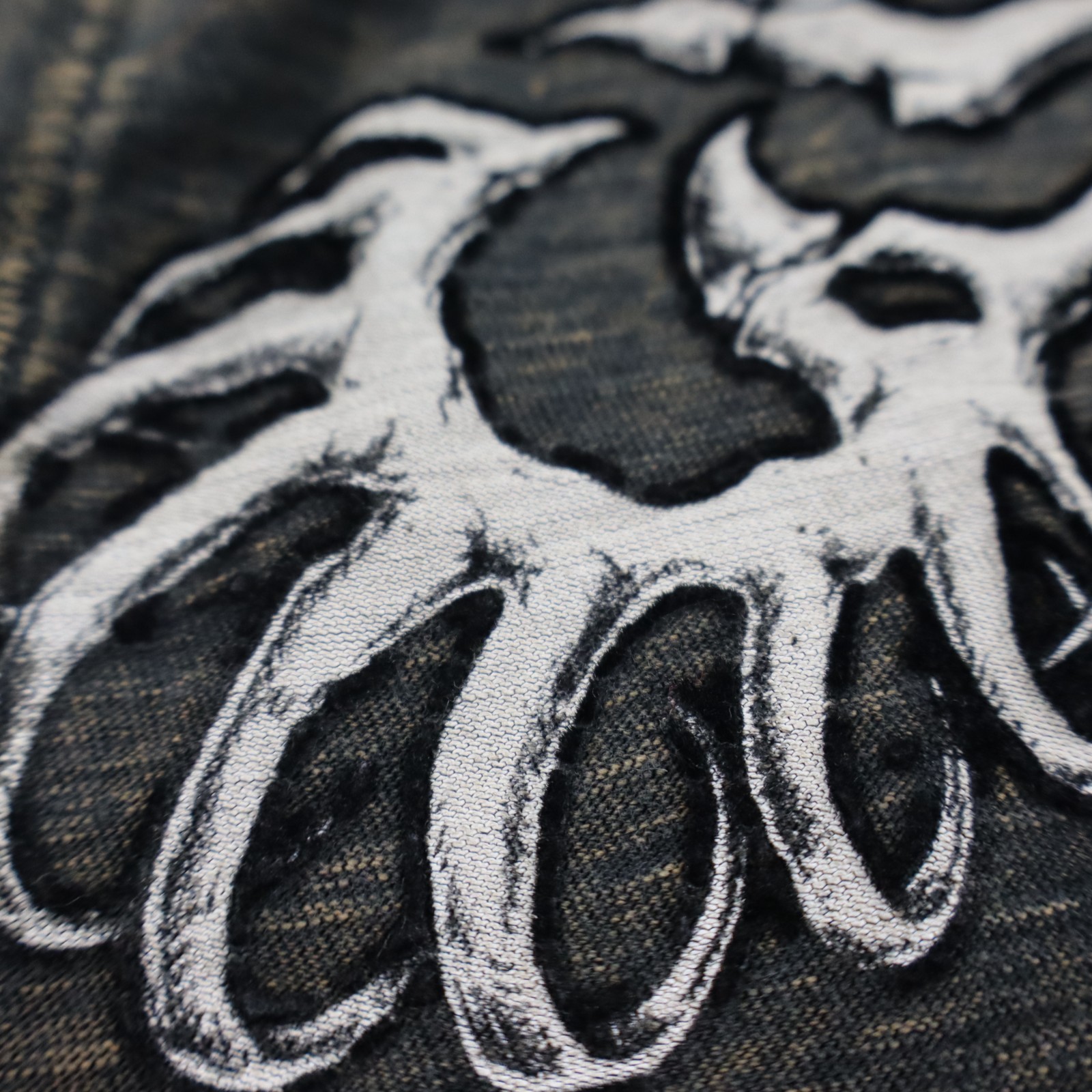 Vintage Affliction Mens Thermal Cross Skull Wing T Shirt Mens Large Long Sleeve gallery