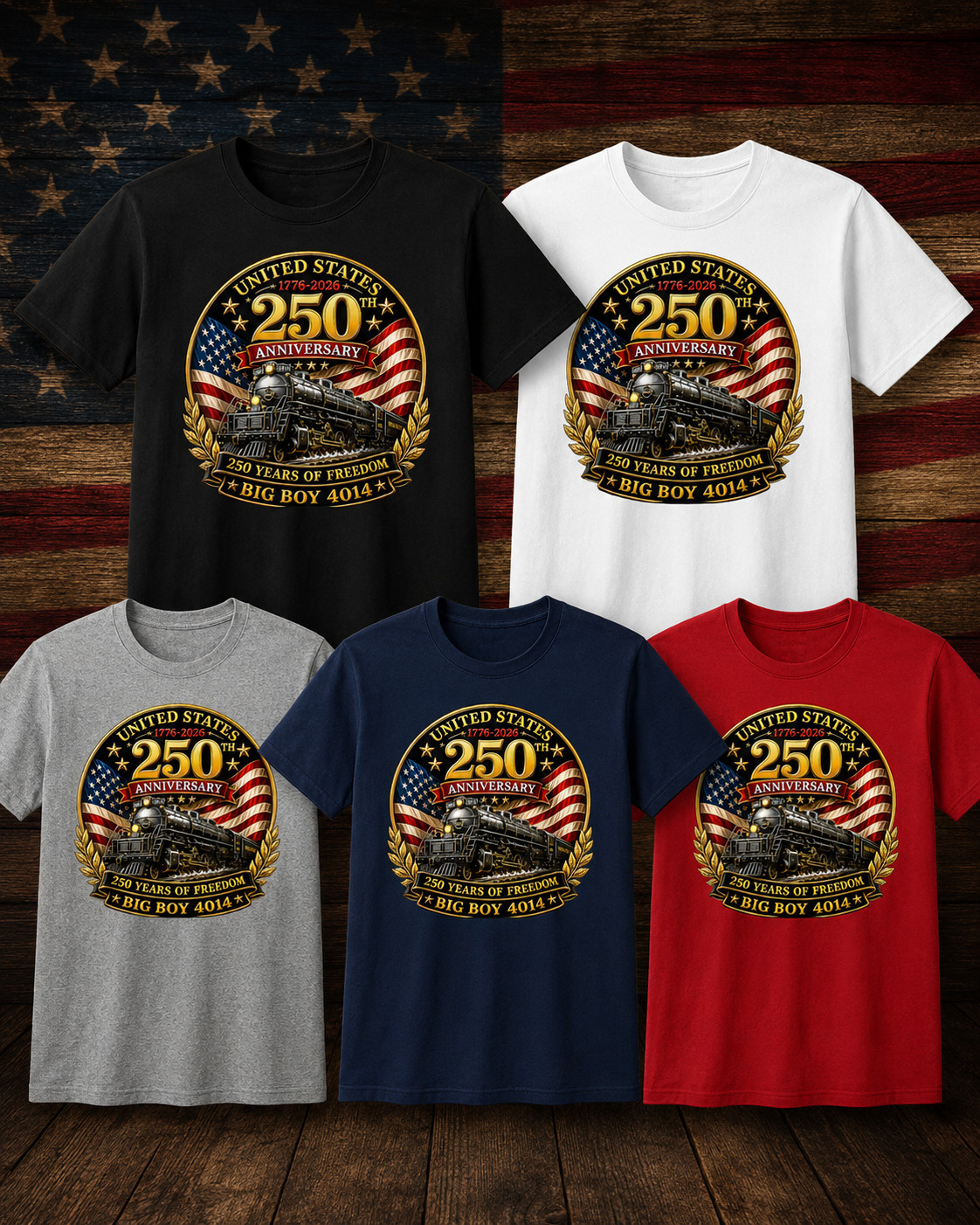 Big Boy 4014 Vintage 250 Steam Locomotive Railroad Train T-Shirt gallery
