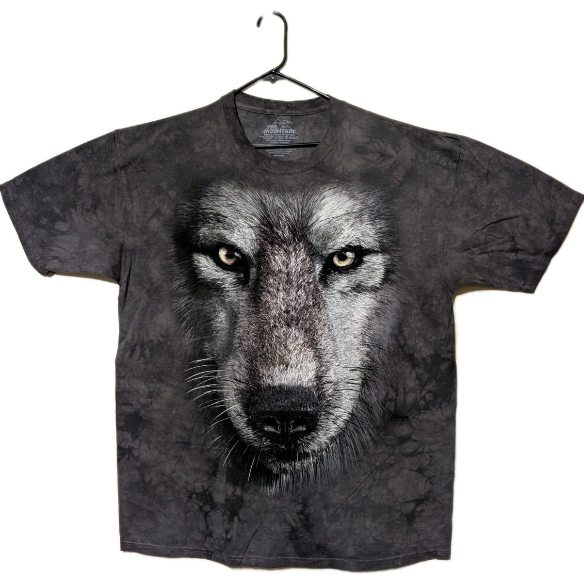 The Mountain Men's T-shirt Brown The Face Of A Wolf Retired Logo 2XL #1681 NWOT gallery
