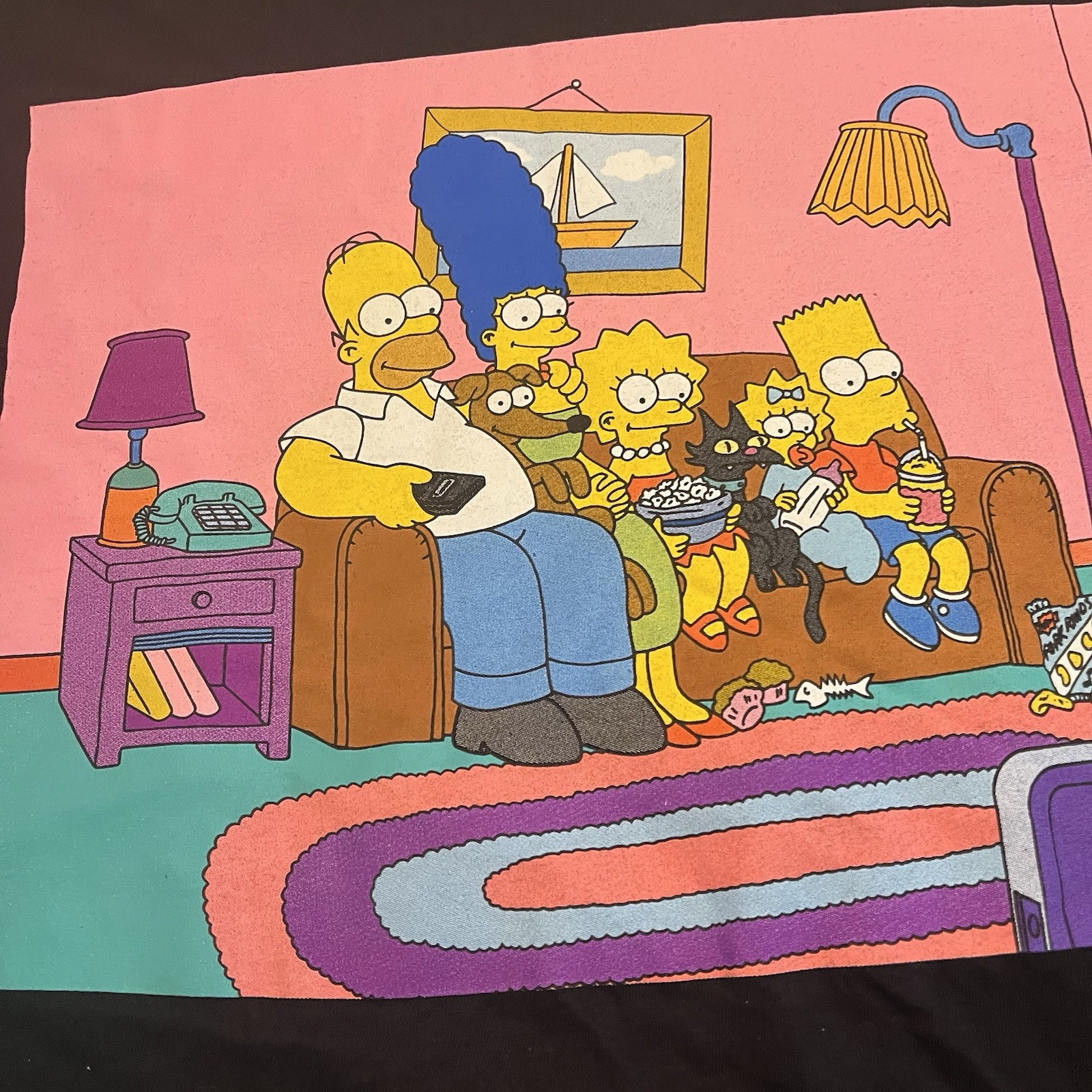 The Simpsons T-Shirt Men’s XL With Bonus Bart Simpson Action Figure Black gallery