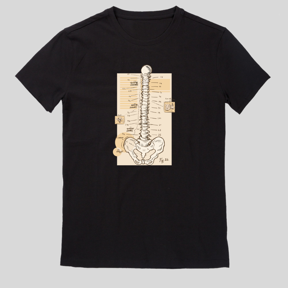 Spinal Anatomy Chart T-Shirt gallery