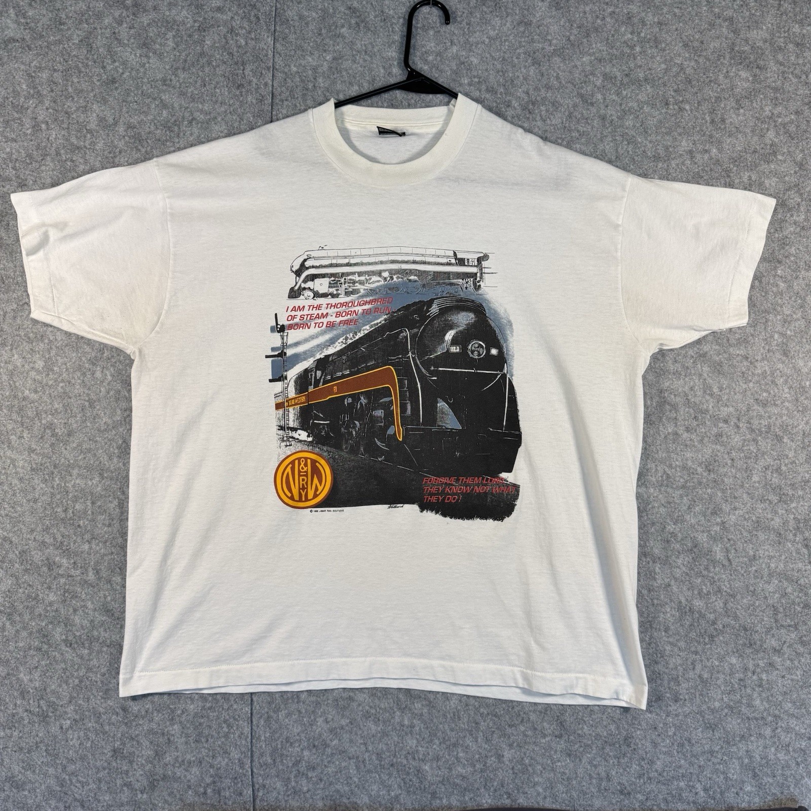 Vintage 1995 Norfolk & Western Railway T Shirt Steam Engine Trains XXL gallery