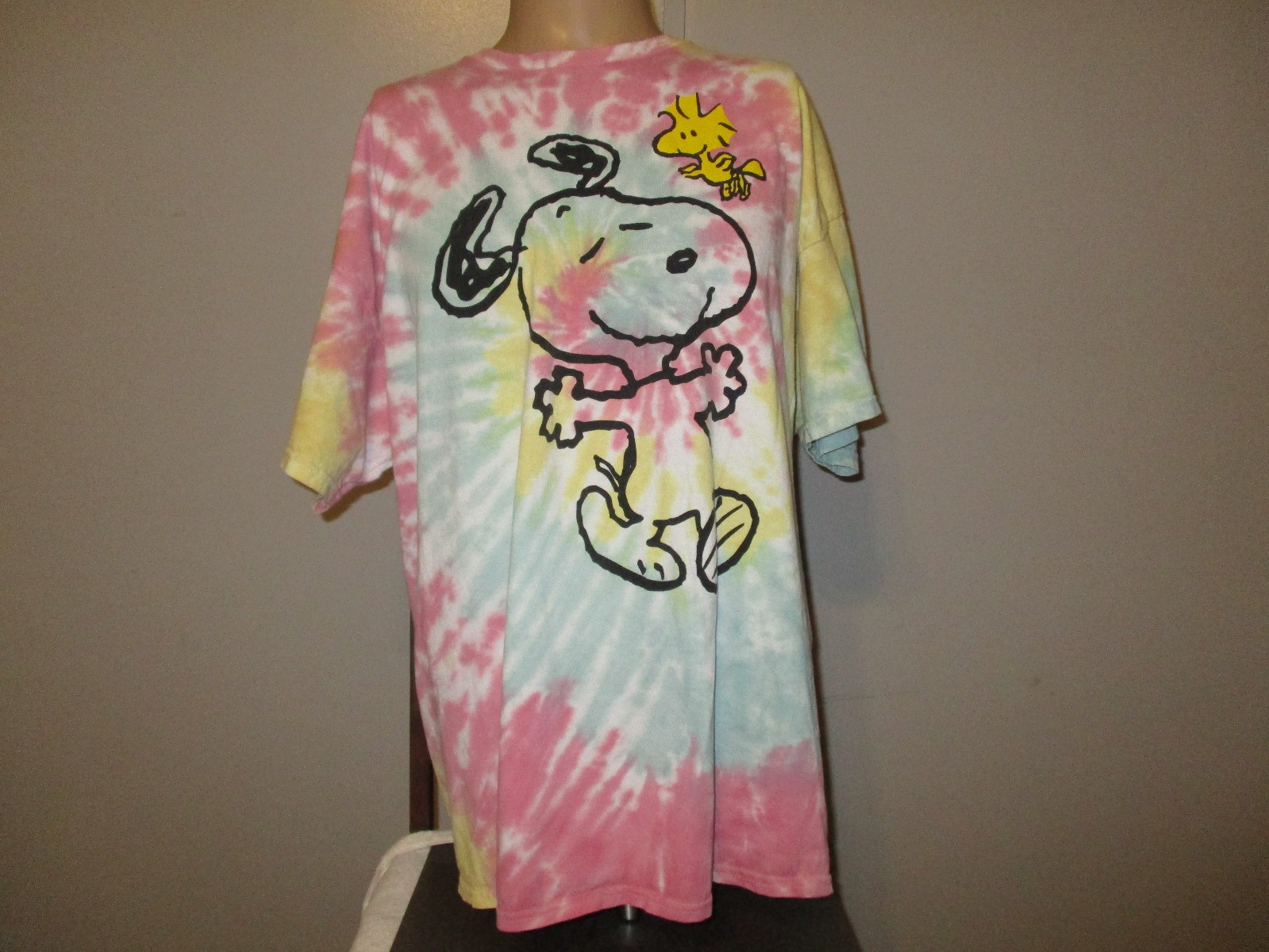 LOVE TRIBE SNOOPY WOODSTOCK GRAPHIC TIE DYE 100% COTTON T SHIRT XL FREE SHIPPING gallery
