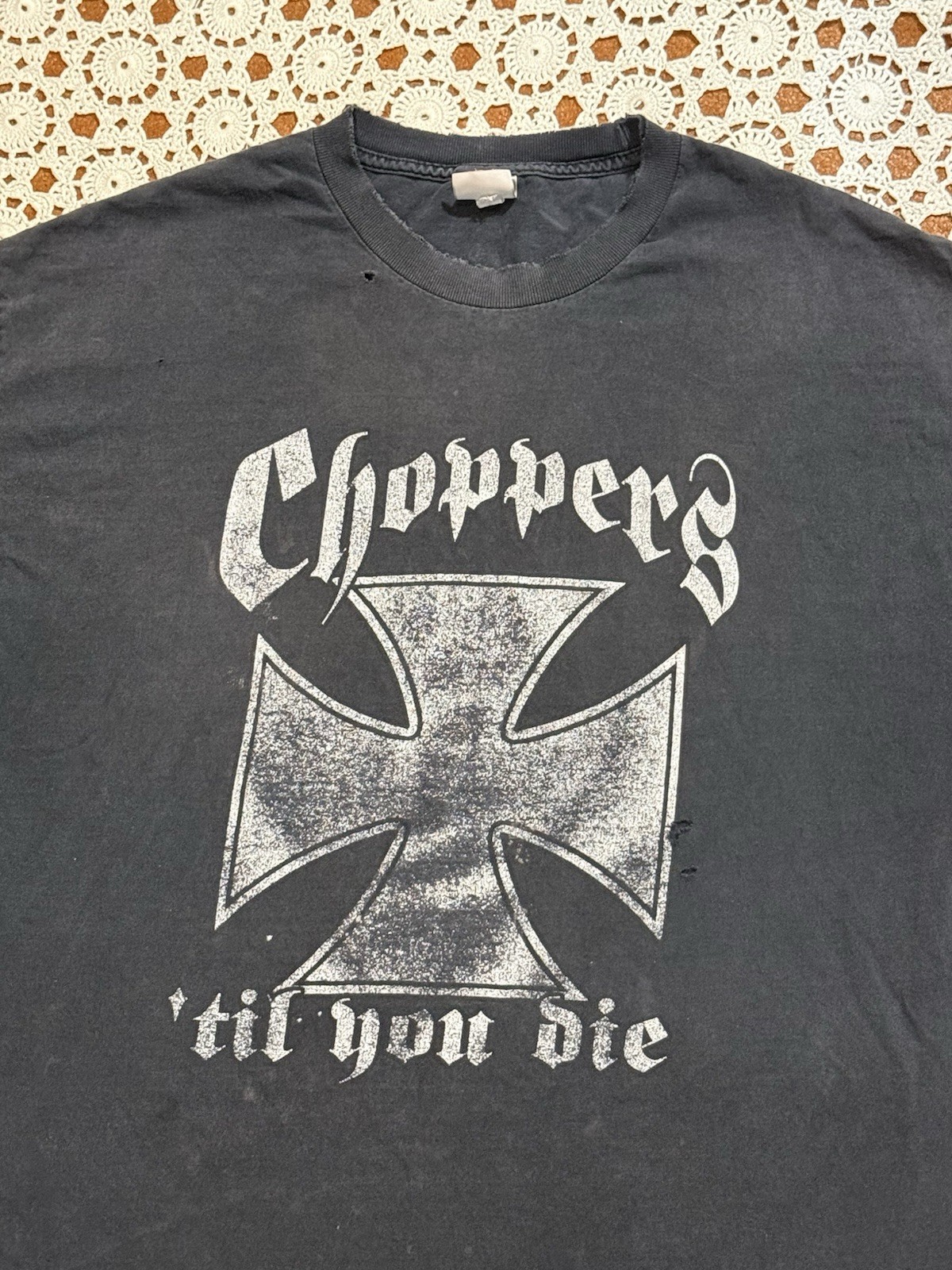 Vintage Y2K West Coast Choppers til you die black Shirt Biker Distressed Grunge gallery