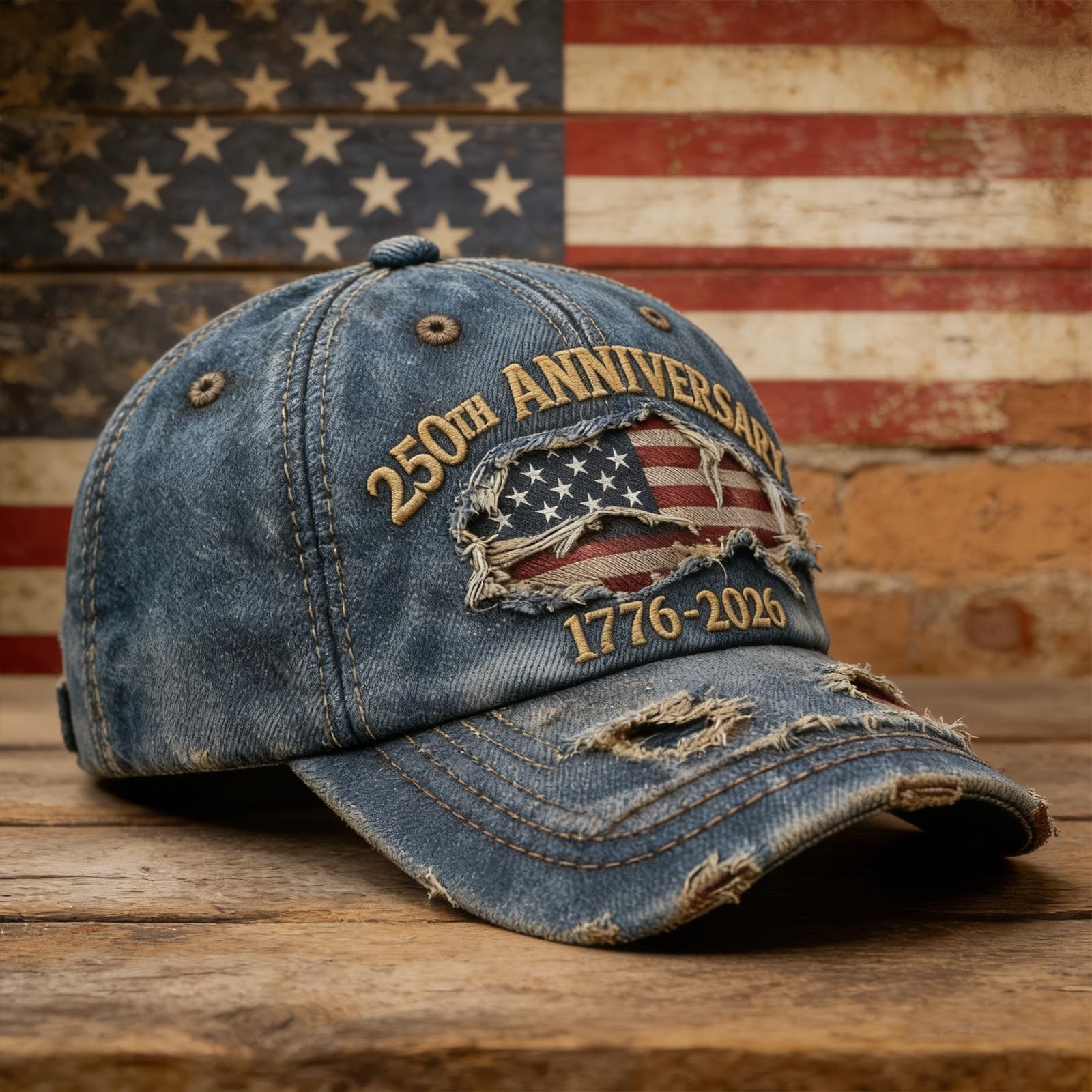 250 Anniversary USA Hat Adjustable Embroidered 250th Anniversary Patriotic Re... gallery