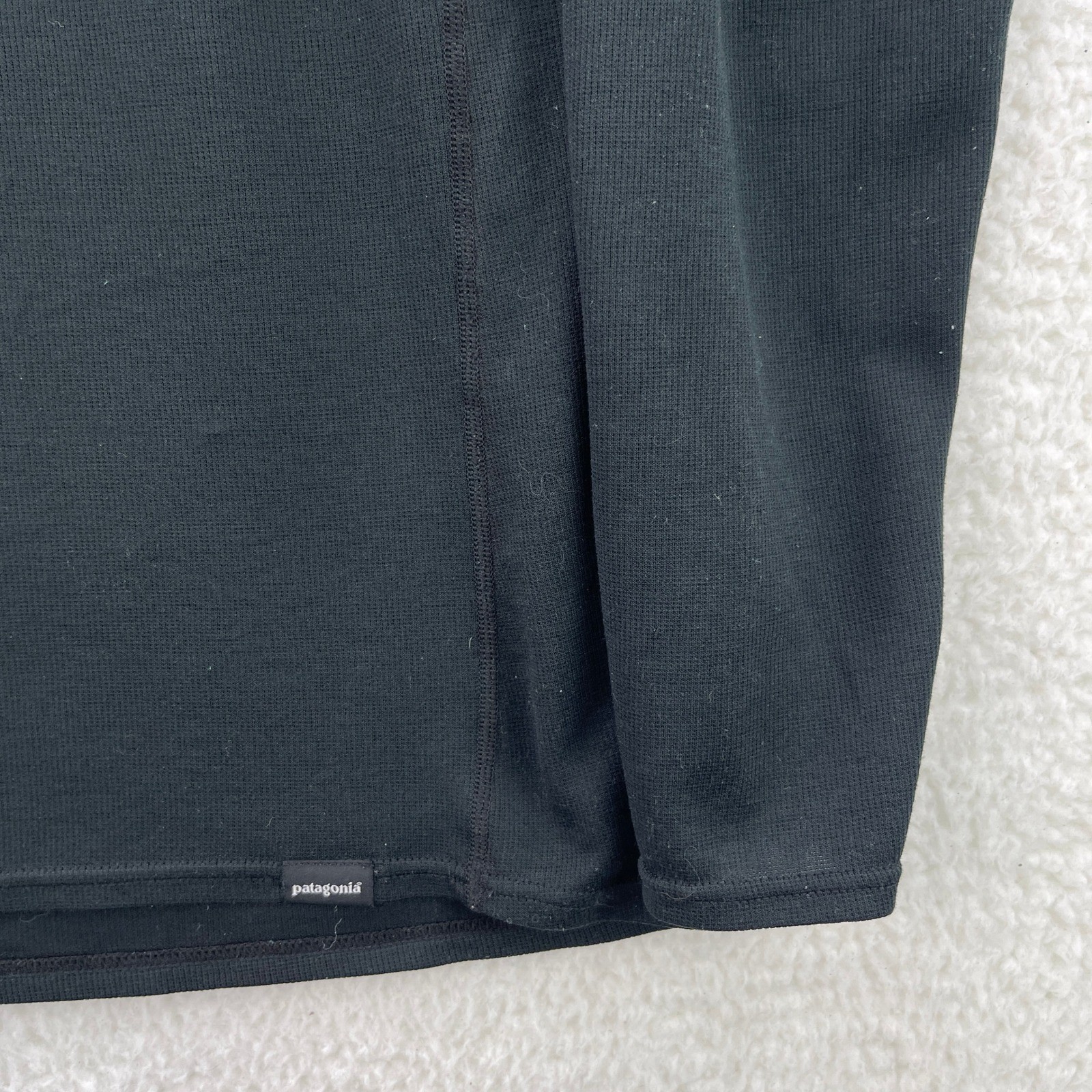 Patagonia 1/4 Zip Shirt Mens L Black Capilene 2 Lightweight Zip Neck Hike 44905 gallery