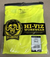 (2) High Visibility Reflective Road Work Safety T Shirt, ANSI/ISEA Class 2, Lg.