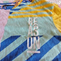 Reason Multi-Color Geometric Pattern T-Shirt Size Large