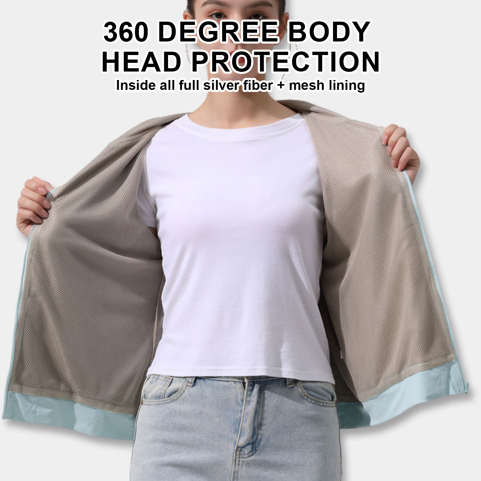 Unisex Silver Fiber Clothes Vest EMF Shielding Anti-Radiation Sun UV Protection gallery