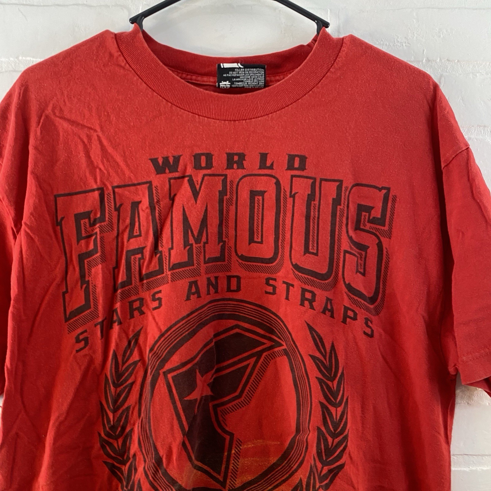 Vintage Famous Stars and Straps t shirt Mens Size LG Red gallery