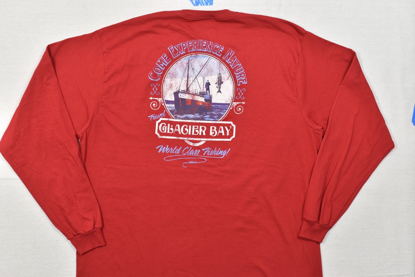 St. John's Bay Men's 3XLT Red Long Sleeve Tee Glacier Bay World Class Fishing gallery