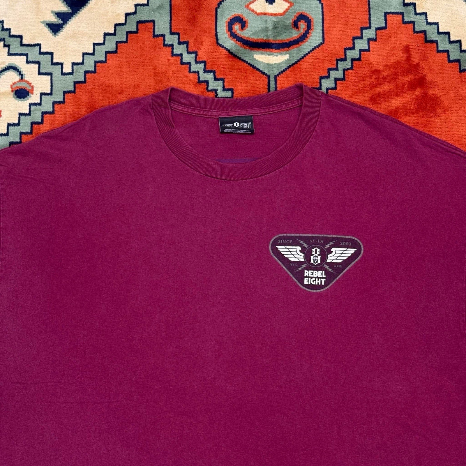 Rebel8 Rebel Eight Maroon T-Shirt Men's 2XL gallery