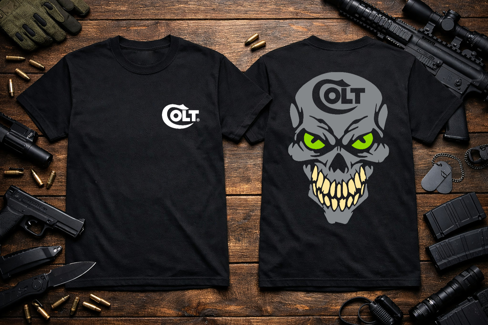 Colt Skull T-Shirt Heavyweight S M L XL 2XL 3XL 4XL 5XL gallery