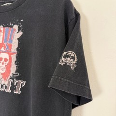 Vintage 90s Split Surf Skate Tee Shirt Skull Black Faded Medium Streetwear