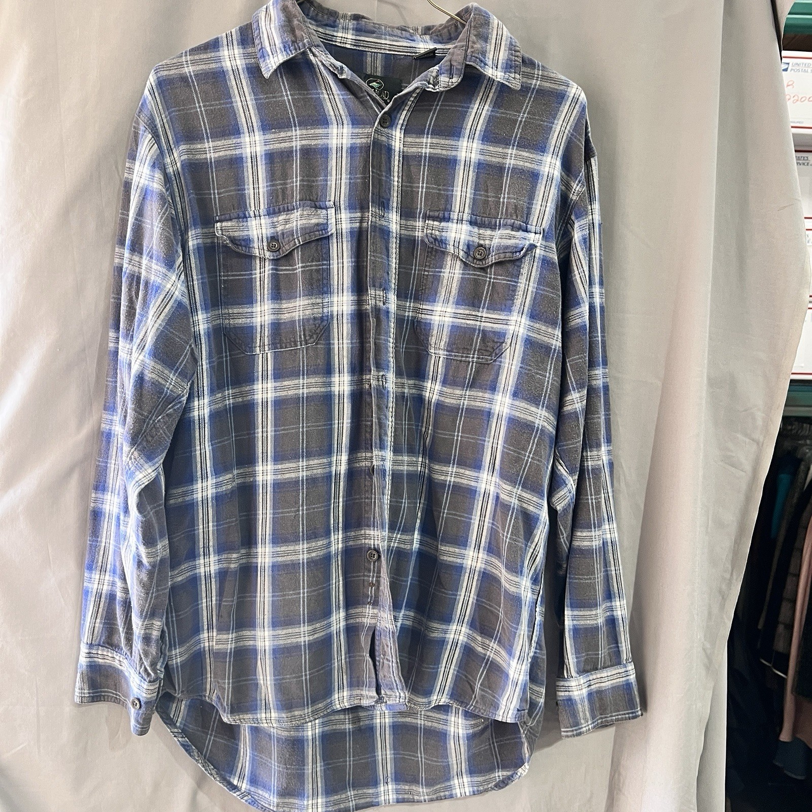 RedHead men's long-sleeve plaid flannel button-up shirt Size Medium TG2176 gallery