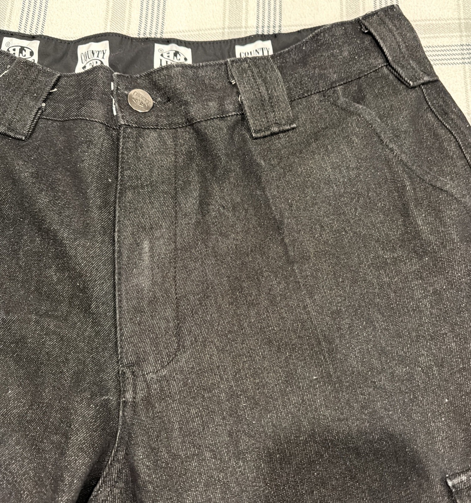 FB County Denim Jeans Cargo 38x30 (36x28) Black Casual gallery