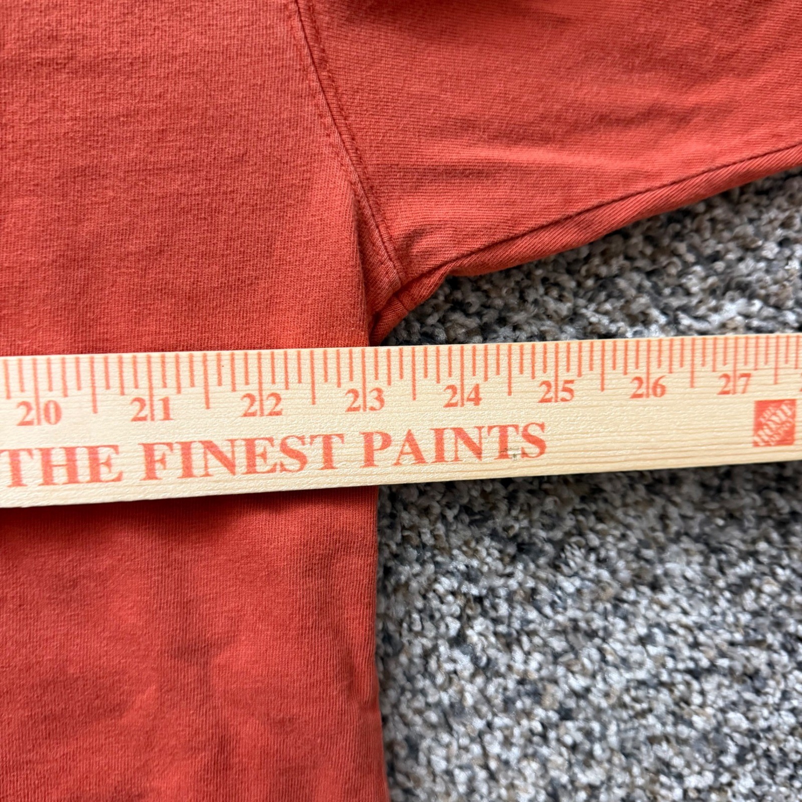Abercrombie & Fitch Mens XL Long Sleeve Box Logo T-Shirt Orange Vintage Style gallery