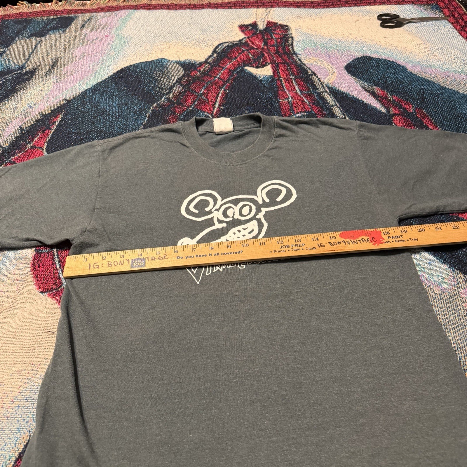 Vintage Y2K Daniel Johnston Vinal Edge Records Ratzoid Grey Shirt Men's M Music gallery