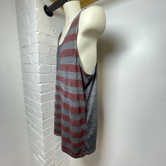 Well Worn Red White Blue Distressed American Flag Patriotic Tank Top Mens Sz L