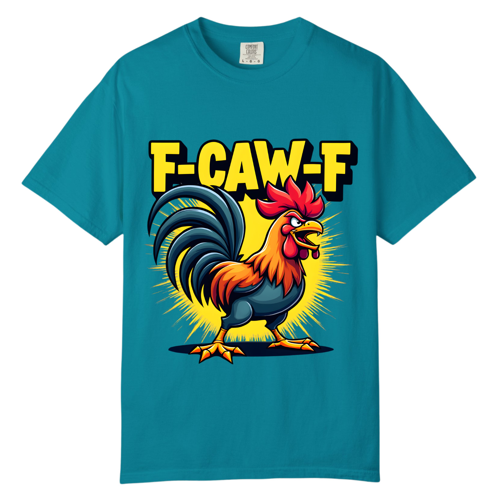 F-CAW-F Angry Rooster T Shirt, Comfort Colors T Shirt, Unisex Streetwear Tee gallery