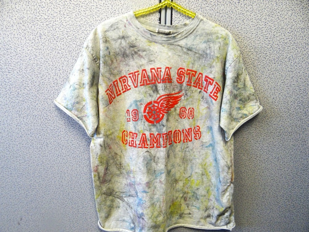 Buddhist Punk Distressed Gray/multi Color T-shirt