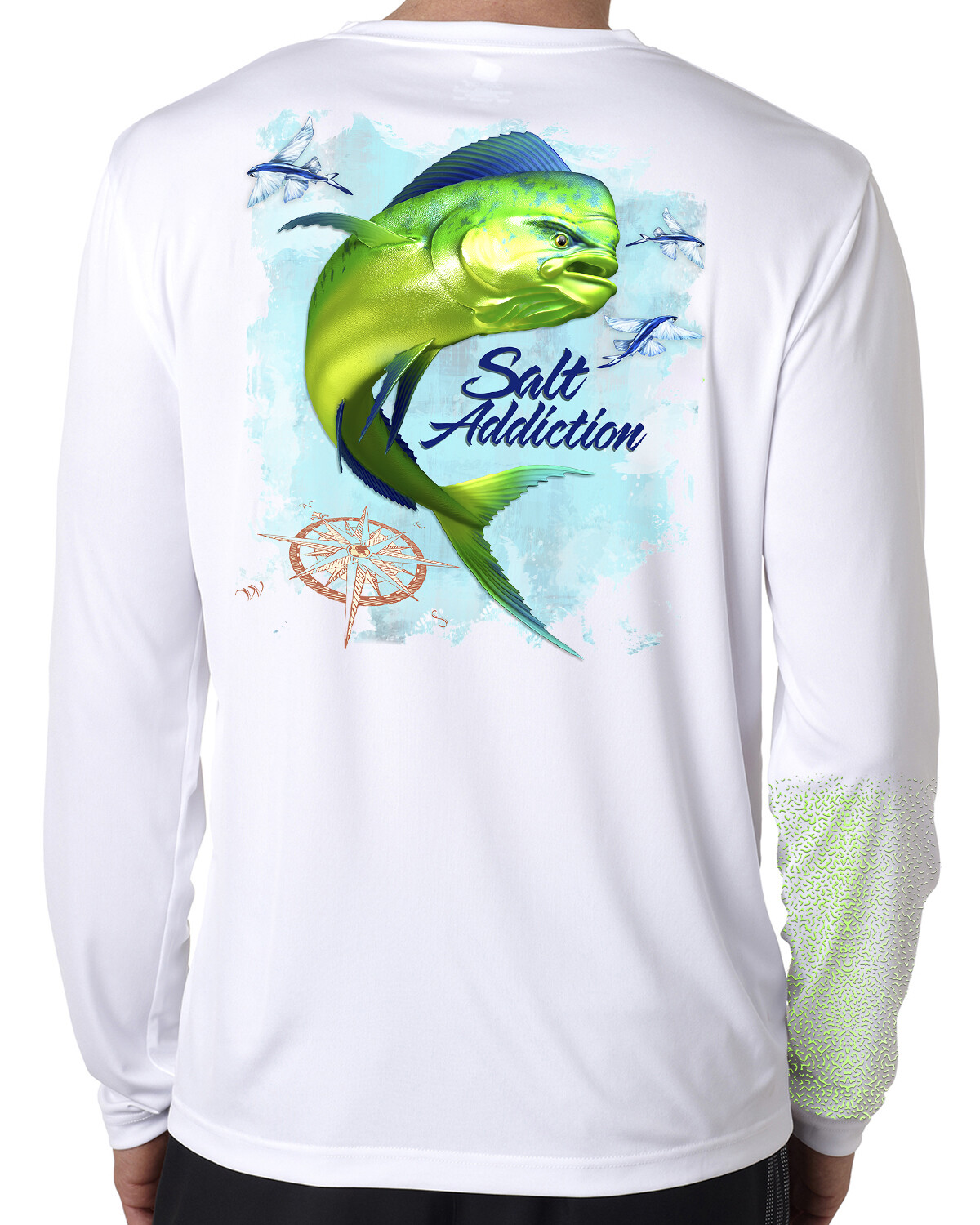 Salt Addiction t shirt long sleeve performance microfiber fishing 50+ Mahi gallery