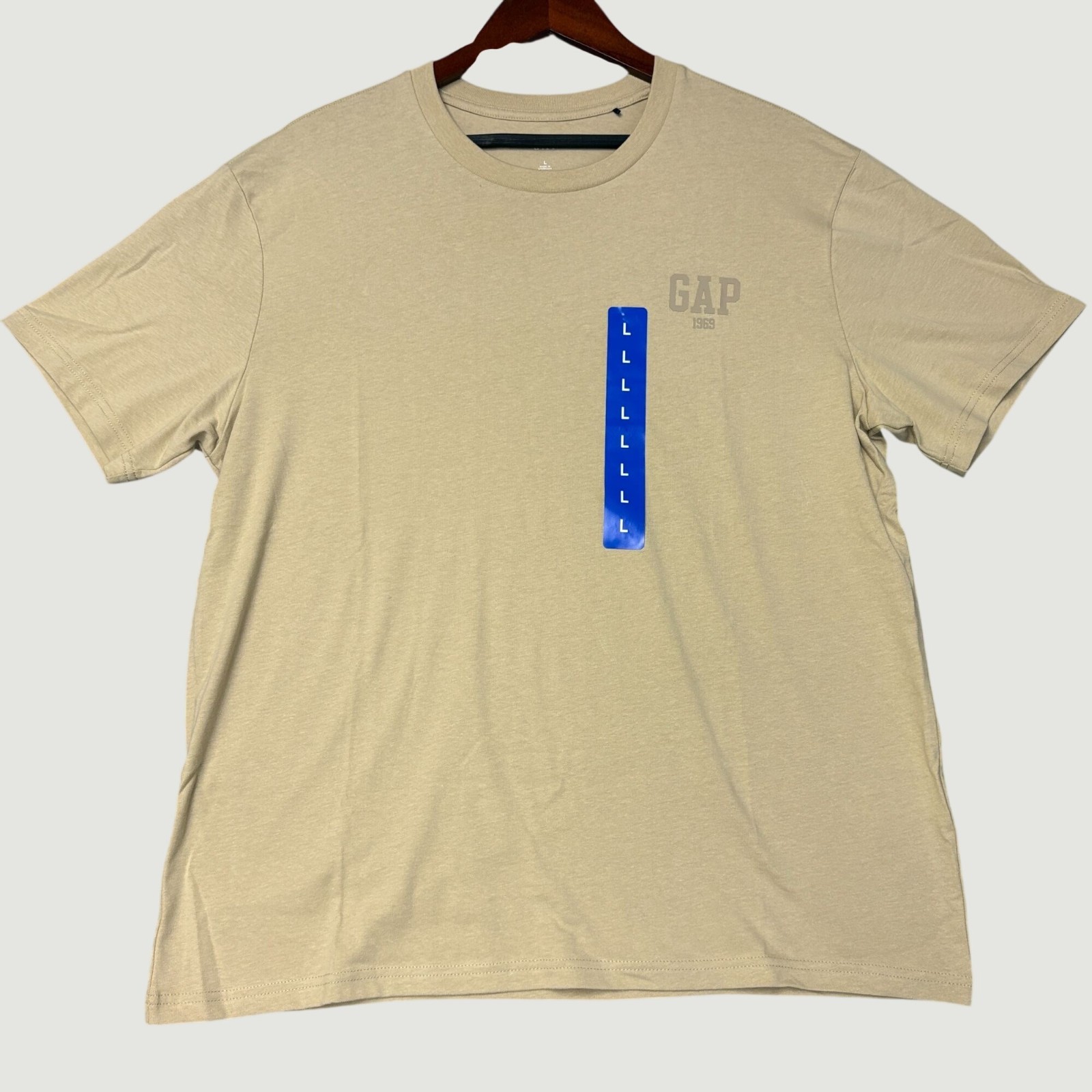 Gap Men’s L Beige Short Sleeve Crew Neck T-Shirt K1209