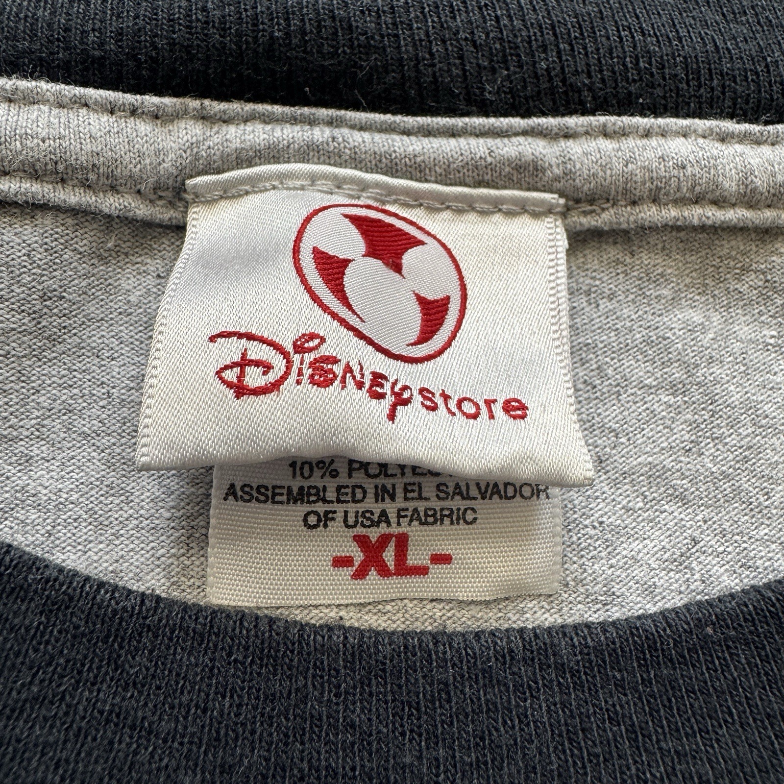 Vintage Mickey Mouse Disney Store Ringer Tee Men’s XL Gray Cartoon Classic USA gallery