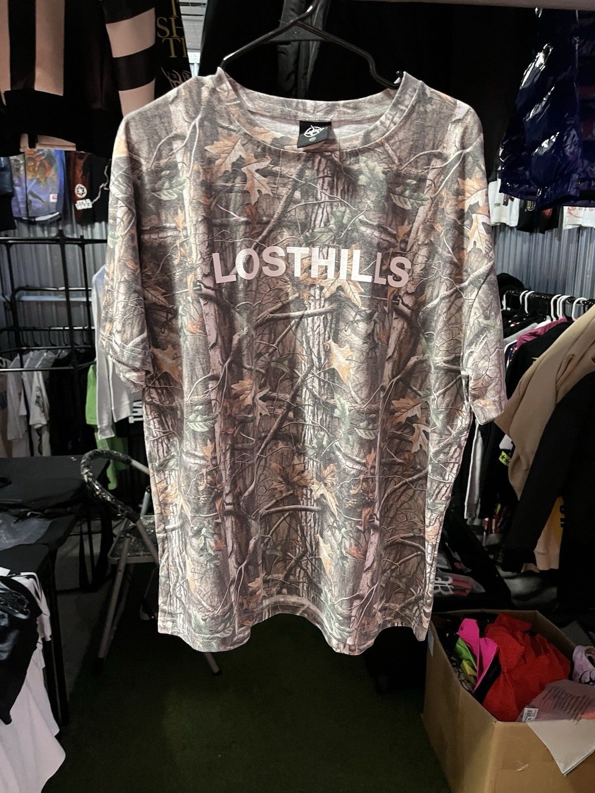 LostHills Men's Multicolor Camo Graphic Logo Crew Neck Short Sleeve Tee XL gallery