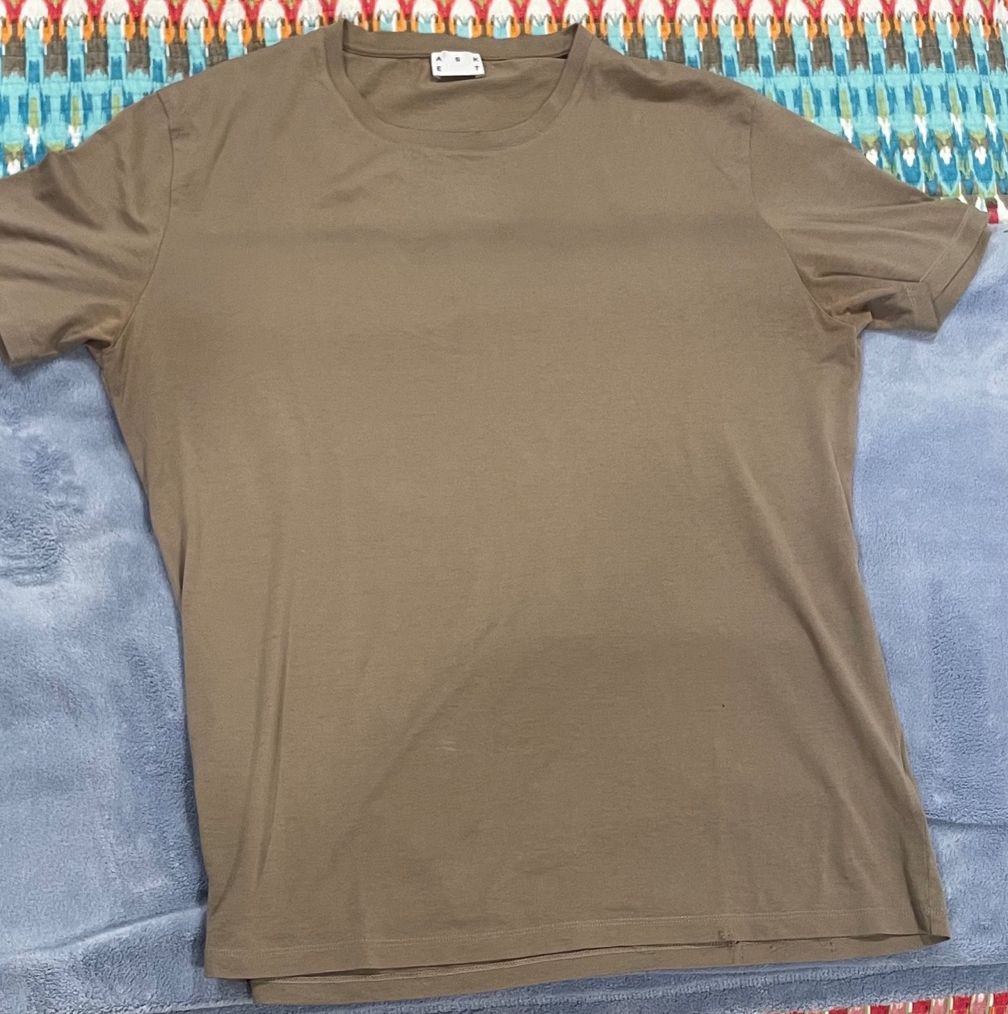 ASKET Lightweight T-Shirt Men’s Medium Taupe – SUPIMA Cotton – Excellent Conditi gallery