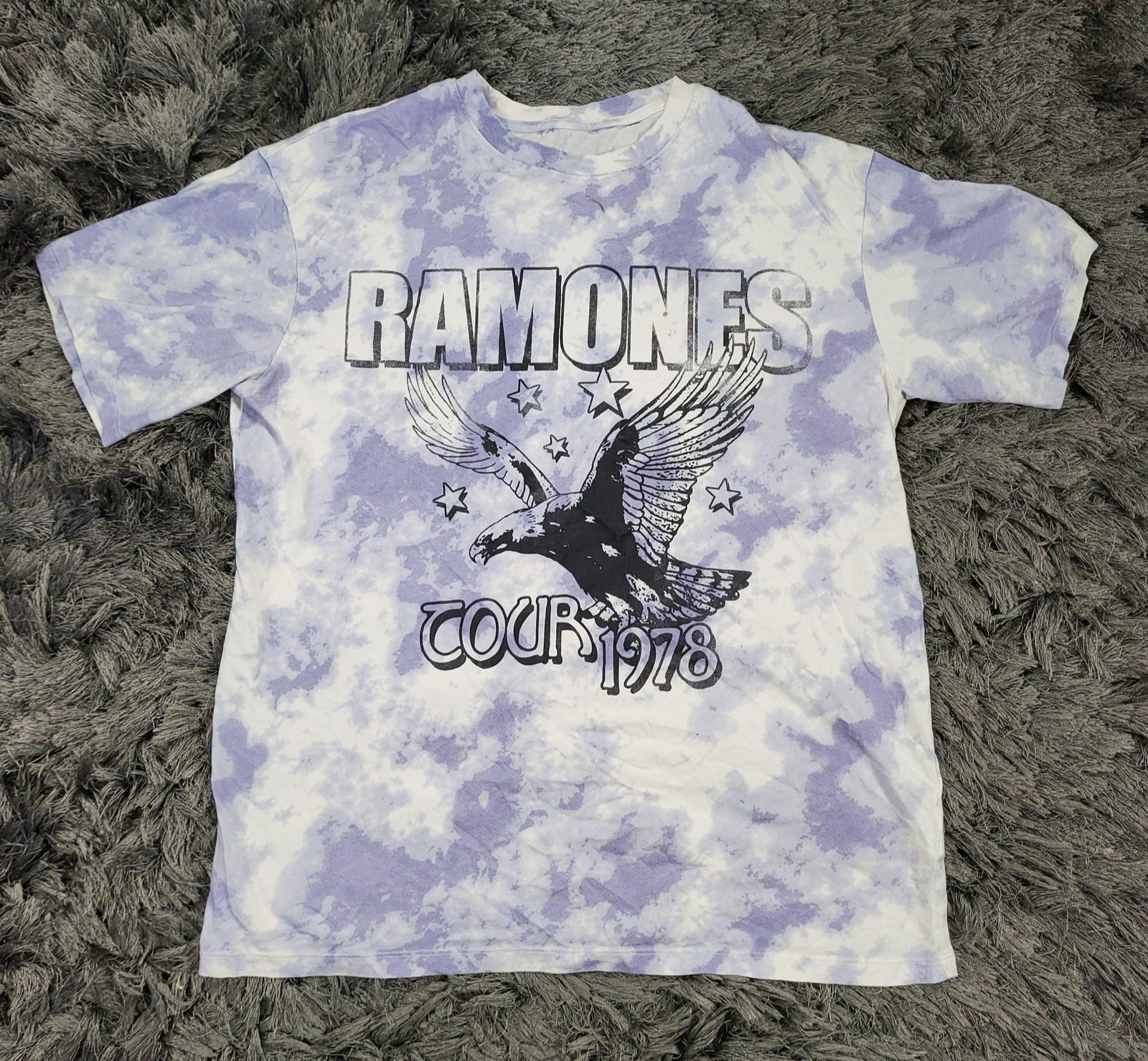 Ramones Shirt Mens Medium Purple Tie Dye 1978 Tour Band Music Punk Rock 70s Flaw