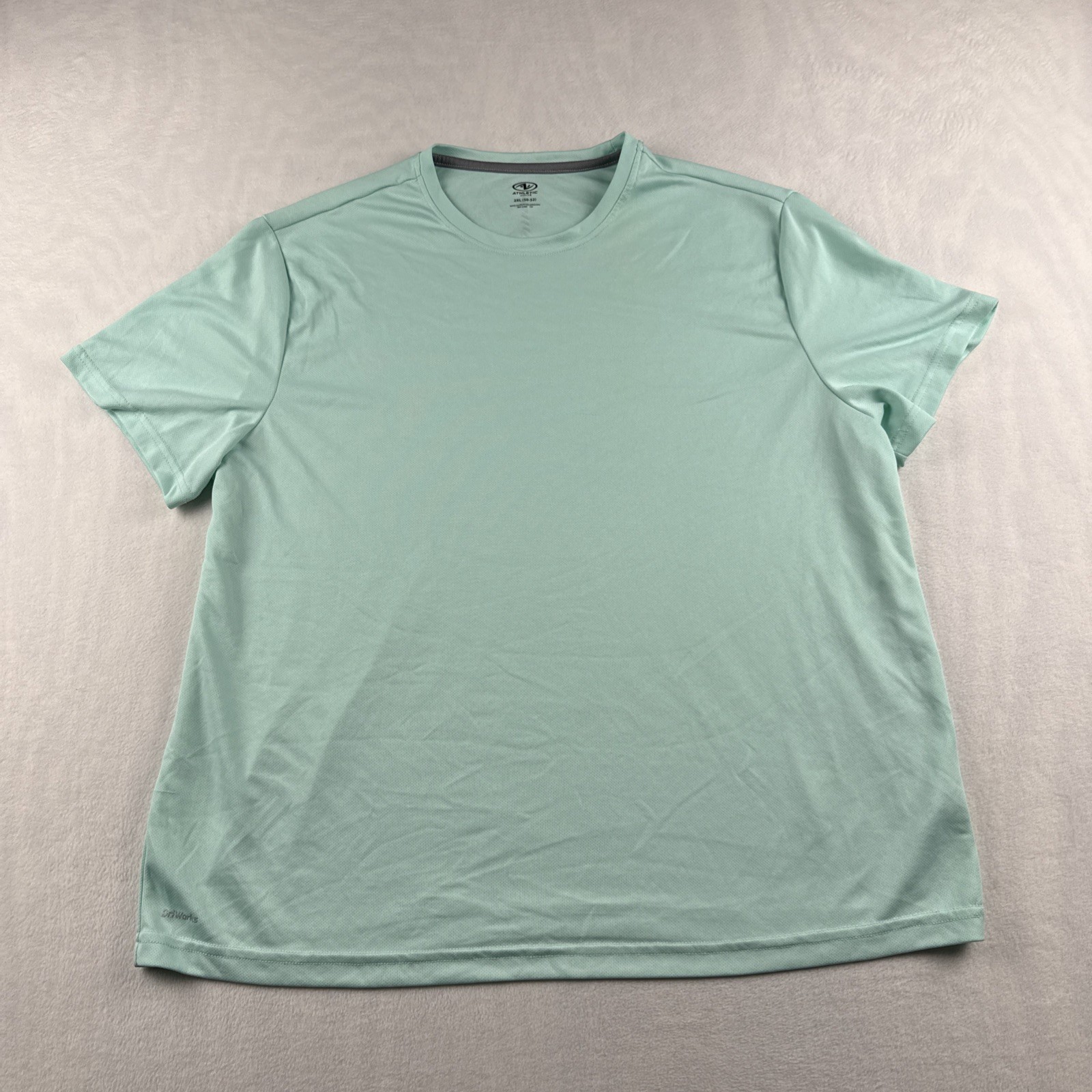 Athletic Works Size 2XL Crew Neck T-Shirt Aqua Green Workout Polyester gallery