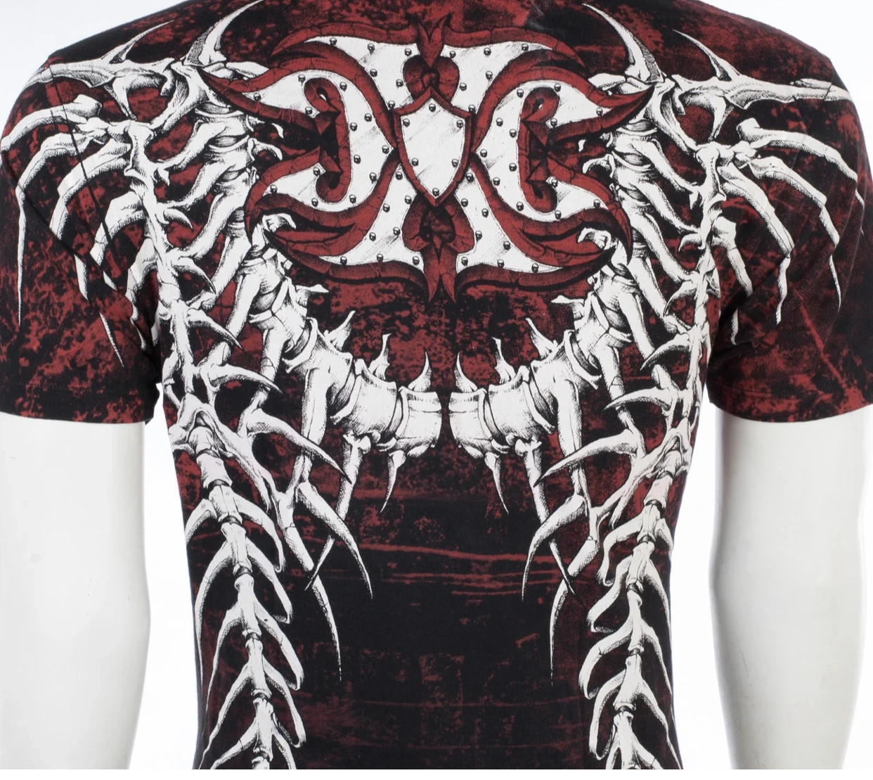 Xtreme Couture Affliction Men's T-Shirt BARE BONE Skull Black Tattoo Biker S-2XL gallery