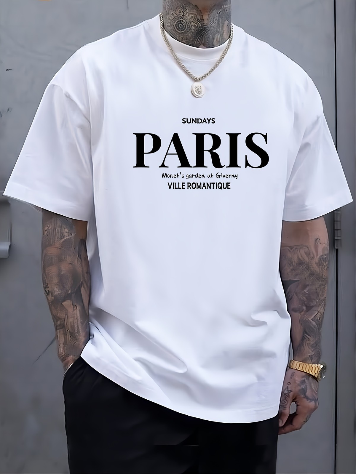 Paris France Vintage Travel Graphic T-Shirt Romantic City Streetwear Tee gallery