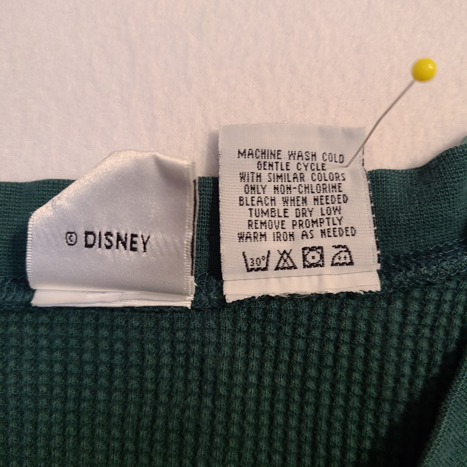 Disney Store Tigger Waffle Knit Henley Shirt XL Green Long Sleeve Winnie Pooh gallery