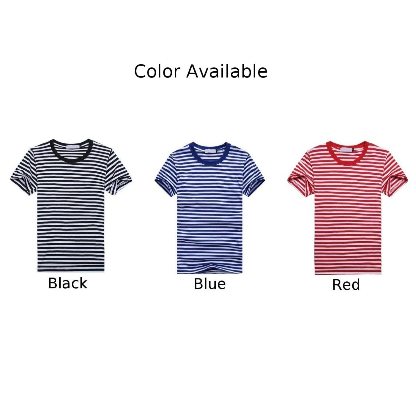 Blue and White Striped Men's Shortsleeved Tshirt for Sports and Casual Wear gallery