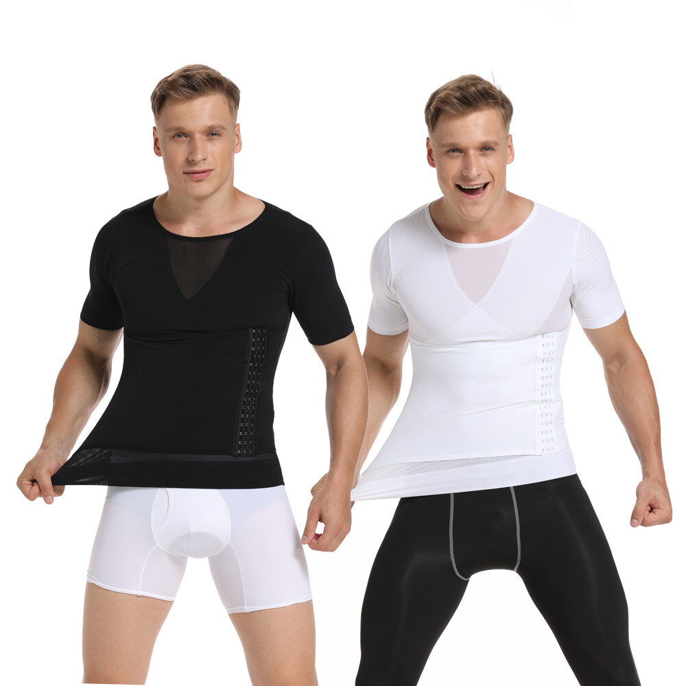 Men's Slimming Body Shaper Vest T-Shirt Compression Tank Tummy Control Shapewear gallery