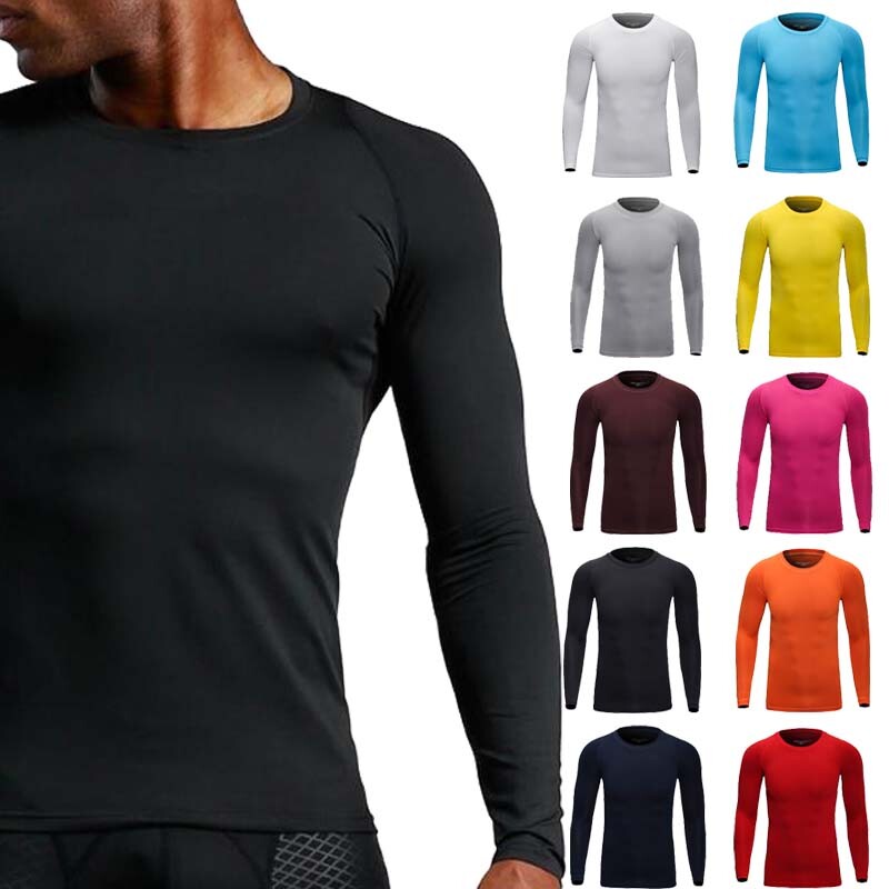 Mens Thermal Top Warm Long Sleeve Winter Undershirt Dry T-Shirt Sports Shirt USA gallery